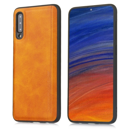 

For Galaxy A50 Diaobaolee Shockproof PU + TPU Protective Case(Yellow)