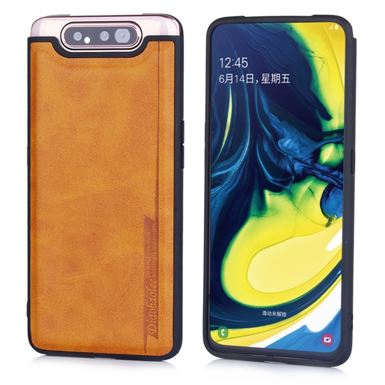 

For Galaxy A80 / A90 Diaobaolee Shockproof PU + TPU Protective Case(Yellow)