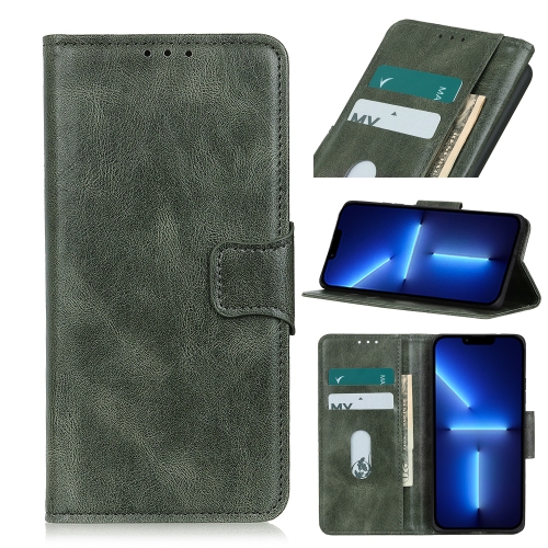 

Mirren Crazy Horse Texture Horizontal Flip Leather Case with Holder & Card Slots & Wallet For iPhone 13 Pro Max(Green)