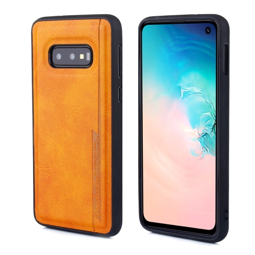 

For Galaxy S10e Diaobaolee Shockproof PU + TPU Protective Case(Yellow)