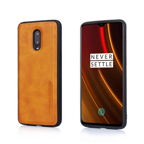 

For OnePlus 6T Diaobaolee Shockproof PU + TPU Protective Case(Yellow)