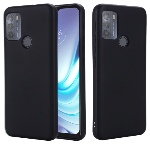 

For Motorola Moto G50 Pure Color Liquid Silicone Shockproof Full Coverage Case(Black)