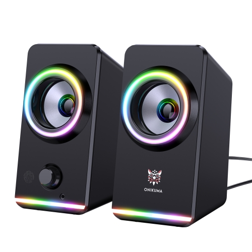 

ONIKUMA X6 5W x 2 USB Wired Speaker with RGB Lighting & 3.5mm AUX Interface, Cable Length: 1.3m(Black)