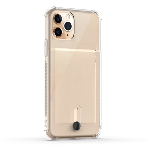 

For iPhone 11 Shockproof TPU Protective Case with Card Slot(Transparent)