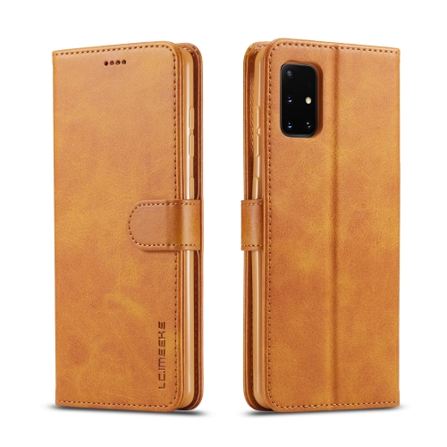 

For Samsung Galaxy A03s EU Version LC.IMEEKE Calf Texture Horizontal Flip Leather Case with Holder & Card Slots & Wallet(Yellow)