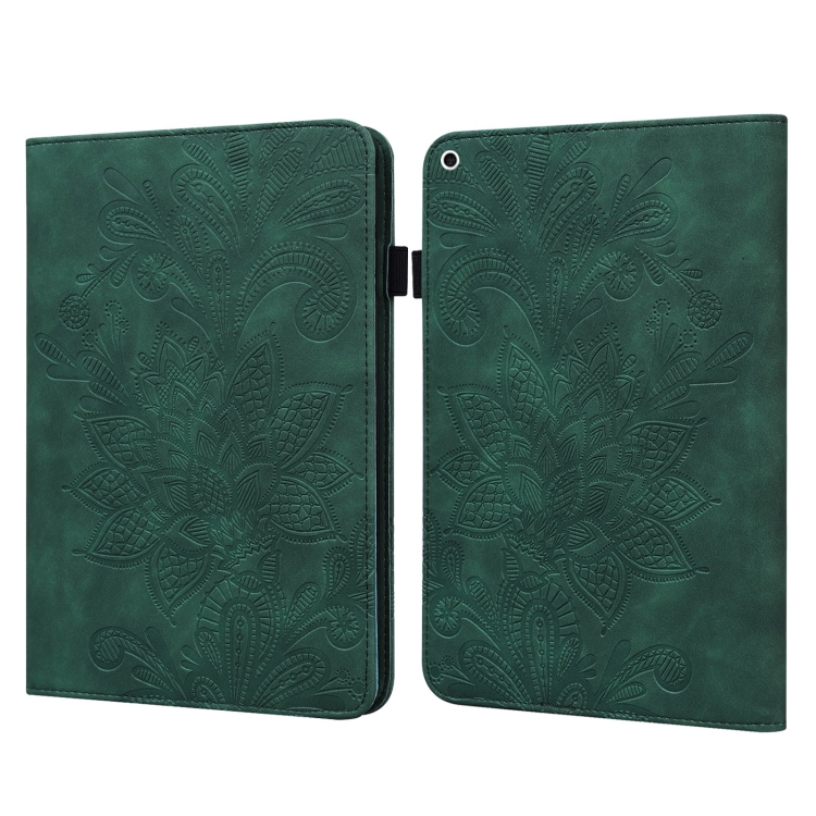 

Lace Flower Embossing Pattern Horizontal Flip Leather Case with Holder & Card Slots & Wallet & Photo Frame & Sleep / Wake-up Function For iPad 9.7 2018 / 9.7 2017 / Air 2 / Air(Green)