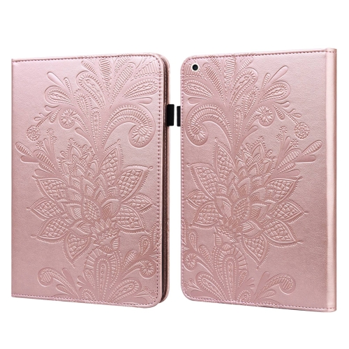 

Lace Flower Embossing Pattern Horizontal Flip Leather Case with Holder & Card Slots & Wallet & Photo Frame & Sleep / Wake-up Function For iPad Pro 10.5 2017 / 10.2 2019(Rose Gold)