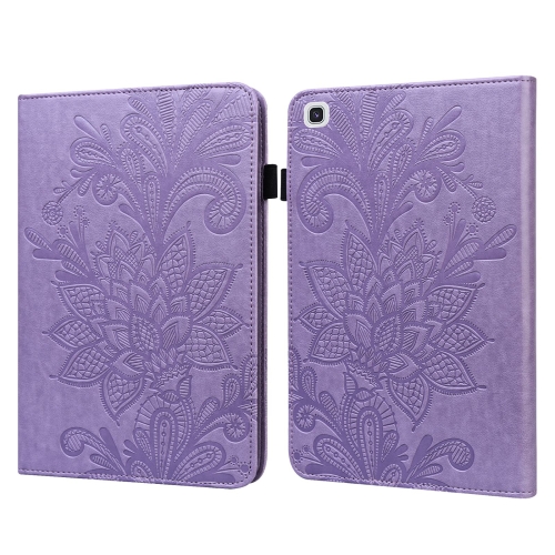 

For Samsung Galaxy Tab A7 10.4 2020 SM-T500/SM-T505 Lace Flower Embossing Pattern Horizontal Flip Leather Case with Holder & Card Slots & Wallet & Photo Frame(Purple)