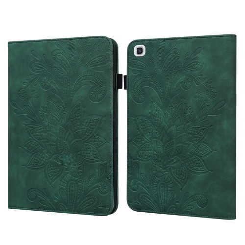

For Samsung Galaxy Tab A7 10.4 2020 SM-T500/SM-T505 Lace Flower Embossing Pattern Horizontal Flip Leather Case with Holder & Card Slots & Wallet & Photo Frame(Green)