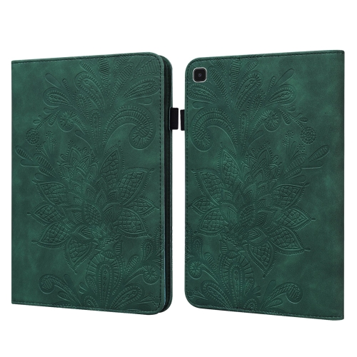 

For Samsung Galaxy Tab A7 Lite T220/T225 Lace Flower Embossing Pattern Horizontal Flip Leather Case with Holder & Card Slots & Wallet & Photo Frame(Green)