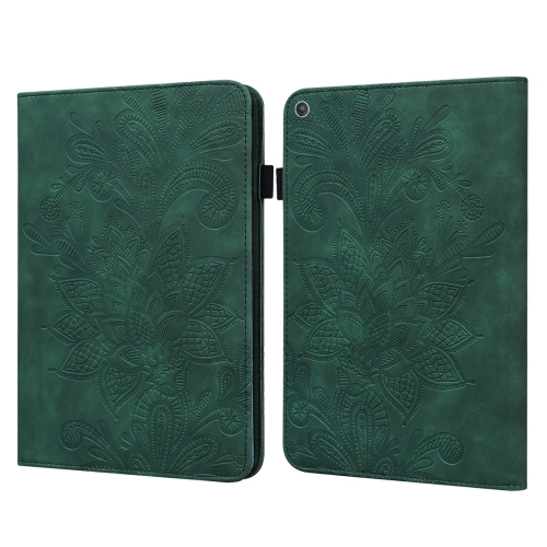 

For Amazon Kindle Fire HD 8 2019/2018/2017/2016 Lace Flower Embossing Pattern Horizontal Flip Leather Case with Holder & Card Slots & Wallet & Photo Frame(Green)