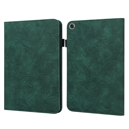 

For Lenovo M10 Plus / M10 Plus TB-X606F/TB-606X Lace Flower Embossing Pattern Horizontal Flip Leather Case with Holder & Card Slots & Wallet & Photo Frame(Green)