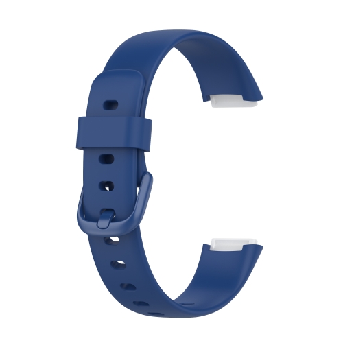 

For Fitbit Luxe Silicone Color Buckle Replacement Strap Watchband, Size:L(Dark Blue)