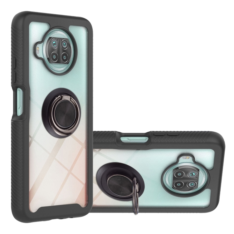 

For Xiaomi Mi 10T Lite Starry Sky Solid Color Series Shockproof PC + TPU Protective Case with Ring Holder & Magnetic Function(Black)