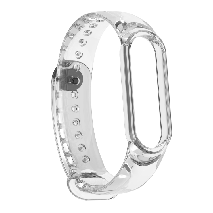 

For Xiaomi Mi Band 6 / 5 / 4 / 3 Discoloration in Light TPU Replacement Strap Watchband (Transparent)
