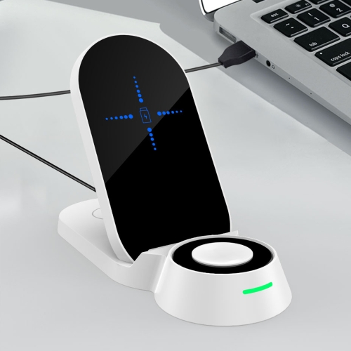 

H22 3 In 1 Multi-function Foldable Smart Wireless Charger for Smart Phones & iWatches & AirPods(White)