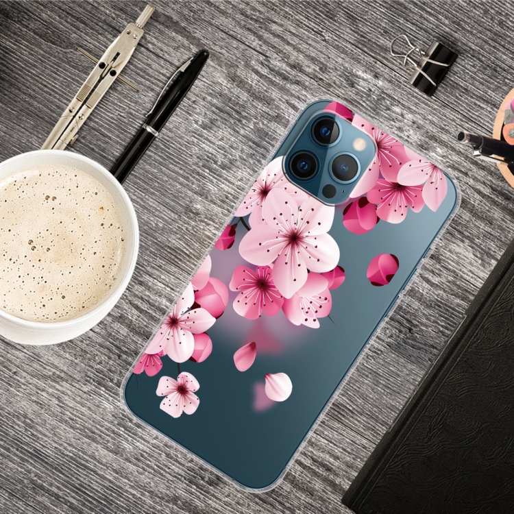 

Painted Pattern High Transparent TPU Protective Case For iPhone 13 Pro(Cherry Blossoms)