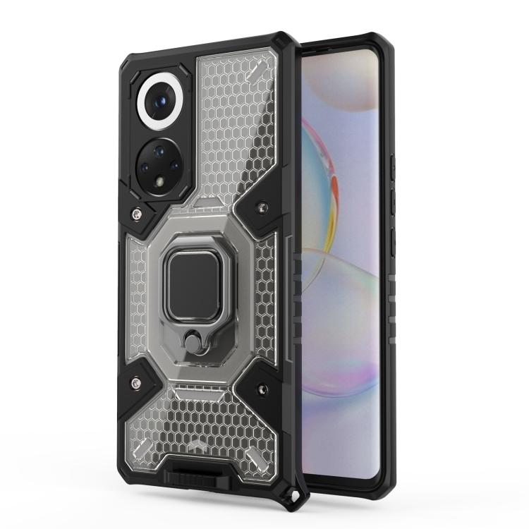 

For Honor 50 Pro Space PC + TPU Ring Holder Protective Case(Silver)