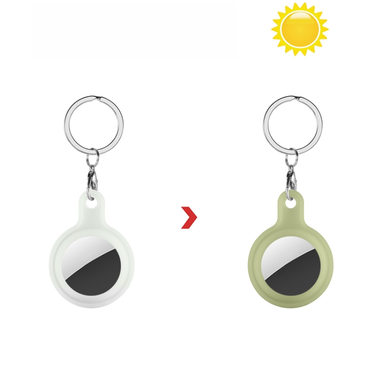 

Discoloration in Sun Silicone Protective Cover Case For AirTag(Transparent Change Army Green)