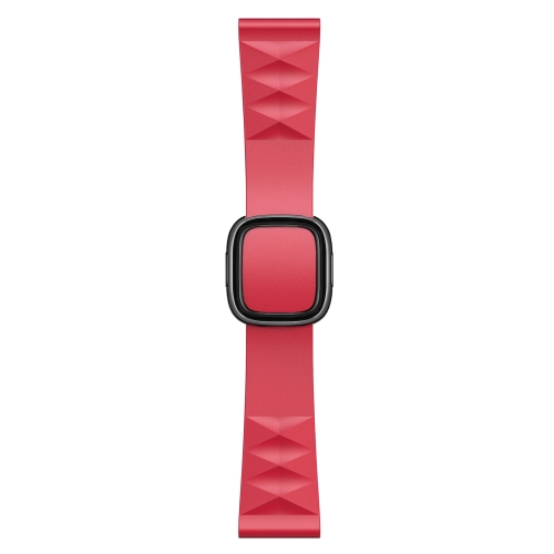 

Modern Style Silicone Replacement Strap Watchband For Apple Watch Series 6 & SE & 5 & 4 40mm / 3 & 2 & 1 38mm, Style:Black Buckle(Red)