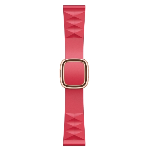 

Modern Style Silicone Replacement Strap Watchband For Apple Watch Series 6 & SE & 5 & 4 40mm / 3 & 2 & 1 38mm, Style:Rose Gold Buckle(Red)