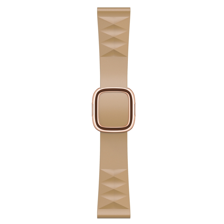

Modern Style Silicone Replacement Strap Watchband For Apple Watch Series 6 & SE & 5 & 4 40mm / 3 & 2 & 1 38mm, Style:Rose Gold Buckle(Walnut)