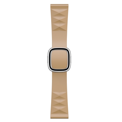 

Modern Style Silicone Replacement Strap Watchband For Apple Watch Series 6 & SE & 5 & 4 40mm / 3 & 2 & 1 38mm, Style:Silver Buckle(Walnut)