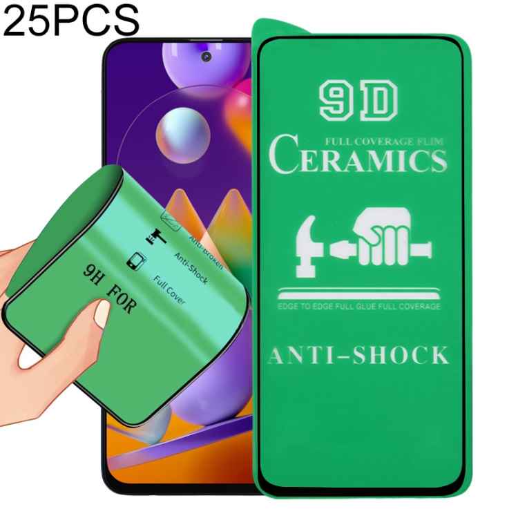 

For Samsung Galaxy M31s 25 PCS 9D Full Screen Full Glue Ceramic Film