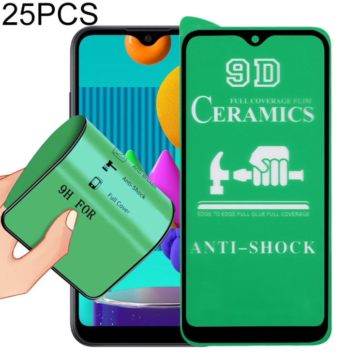 

For Samsung Galaxy M01 25 PCS 9D Full Screen Full Glue Ceramic Film