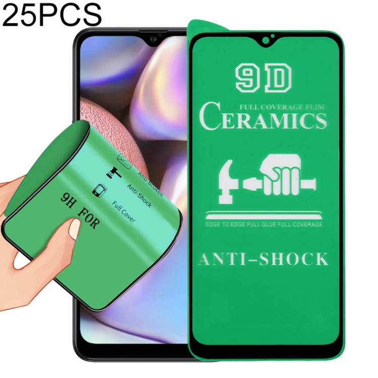 

For Samsung Galaxy A10s 25 PCS 9D Full Screen Full Glue Ceramic Film