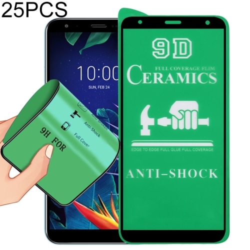 

For LG K40 25 PCS 9D Full Screen Full Glue Ceramic Film