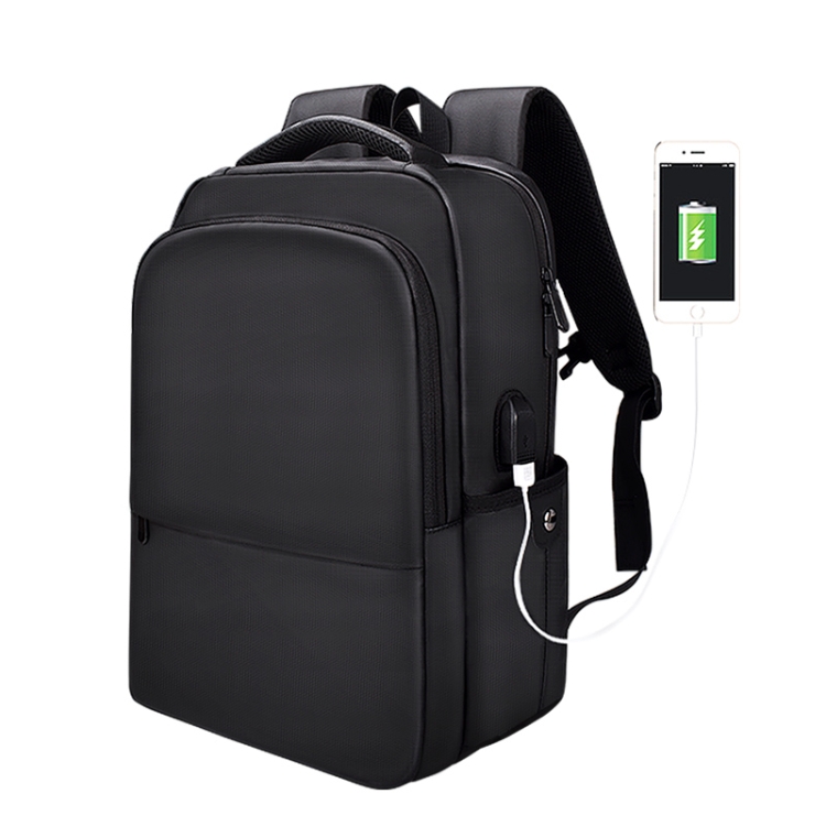 

SJ01 Business Casual Computer Backpack with USB Charging Port, Size:15.6-17.3 inch Universal(Black)
