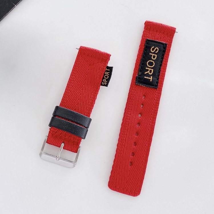 

20mm Universal Nylon Replacement Strap Watchband(Red)