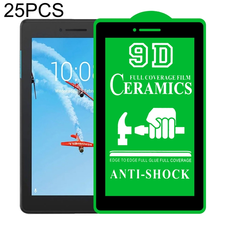

For Lenovo Tab E7 7104 7.0 inch 25 PCS 9D Full Screen Full Glue Ceramic Film
