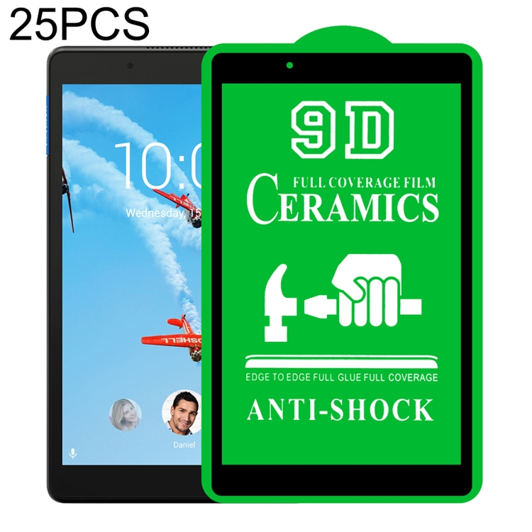 

For Lenovo Tab E8 8304 8.0 inch 25 PCS 9D Full Screen Full Glue Ceramic Film