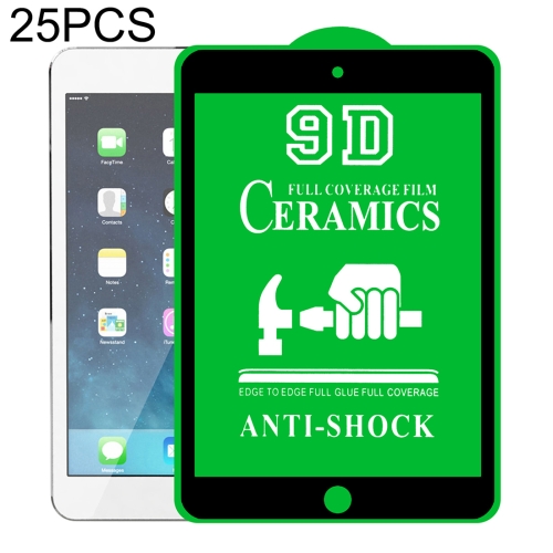 

25 PCS 9D Full Screen Full Glue Ceramic Film For iPad mini 3 / 2 / 1