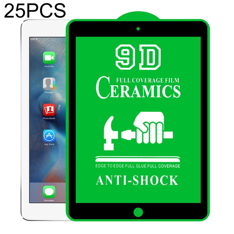 

25 PCS 9D Full Screen Full Glue Ceramic Film For iPad Air / Air 2 9.7 inch