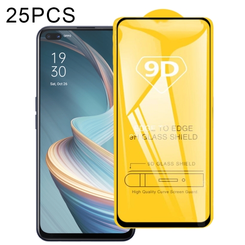 

For OPPO Reno4 Z 5G 25 PCS 9D Full Glue Full Screen Tempered Glass Film