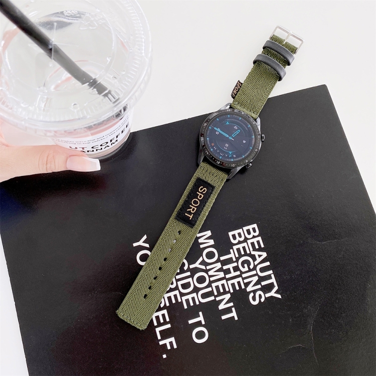 

22mm Universal Nylon Replacement Strap Watchband(Army Green)