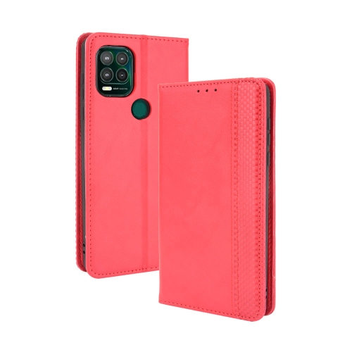 

For Motorola Moto G Stylus 5G 2021 Magnetic Buckle Retro Crazy Horse Texture Horizontal Flip Leather Case with Holder & Card Slots & Photo Frame(Red)