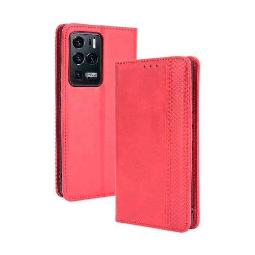 

For ZTE Axon 30 Ultra 5G Magnetic Buckle Retro Crazy Horse Texture Horizontal Flip Leather Case with Holder & Card Slots & Photo Frame(Red)
