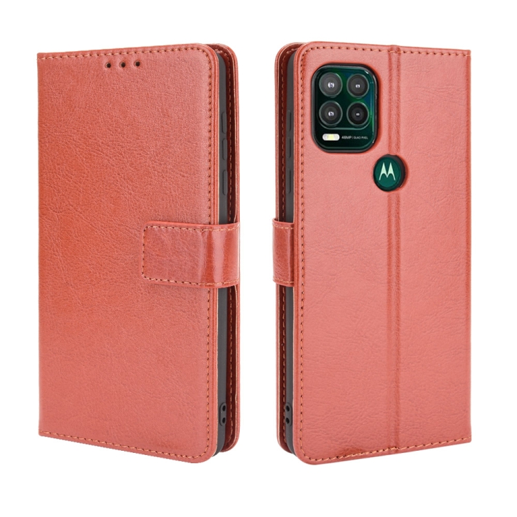 

For Motorola Moto G Stylus 5G 2021 Crazy Horse Texture Horizontal Flip Leather Case with Holder & Card Slots & Lanyard(Brown)