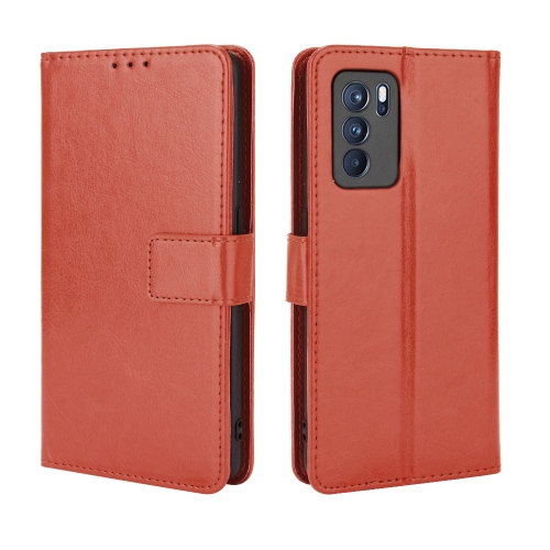 

For OPPO Reno6 Pro 5G Crazy Horse Texture Horizontal Flip Leather Case with Holder & Card Slots & Lanyard(Brown)