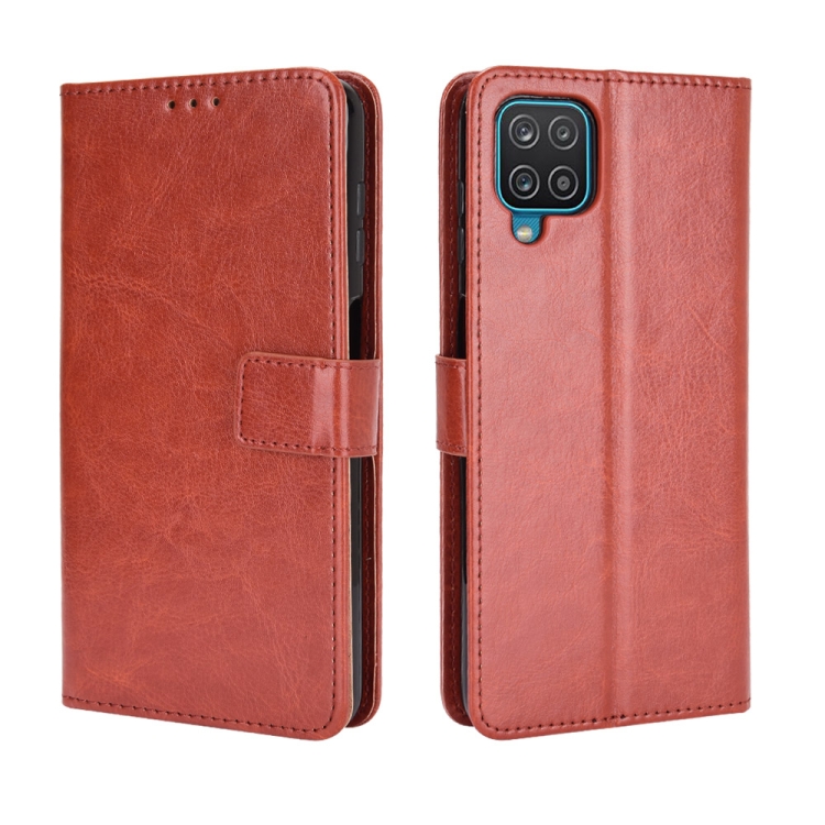 

For Samsung Galaxy M32 Crazy Horse Texture Horizontal Flip Leather Case with Holder & Card Slots & Lanyard(Brown)