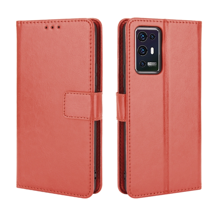 

For ZTE Axon 30 Pro 5G Crazy Horse Texture Horizontal Flip Leather Case with Holder & Card Slots & Lanyard(Brown)