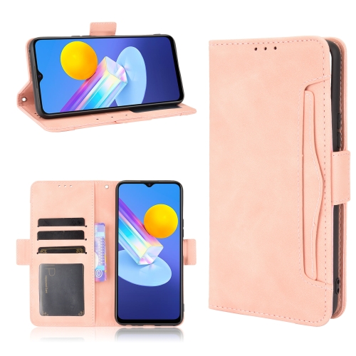 

For vivo Y72 5G / iQOO Z3 5G Skin Feel Calf Pattern Horizontal Flip Leather Case with Holder & Card Slots & Photo Frame(Pink)