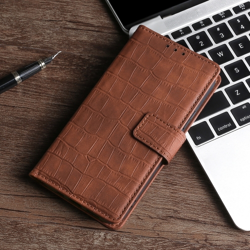 

For Leagoo Kiicaa Power Skin Feel Crocodile Texture Magnetic Clasp Horizontal Flip PU Leather Case with Holder & Card Slots & Wallet(Brown)