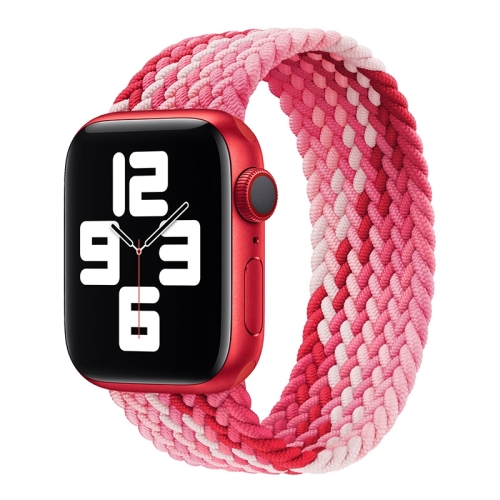 

Single Loop Weaving Nylon Replacement Watchband, Size: XS 128mm For Apple Watch Series 7 41mm / 6 & SE & 5 & 4 40mm / 3 & 2 & 1 38mm(Strawberry Red)