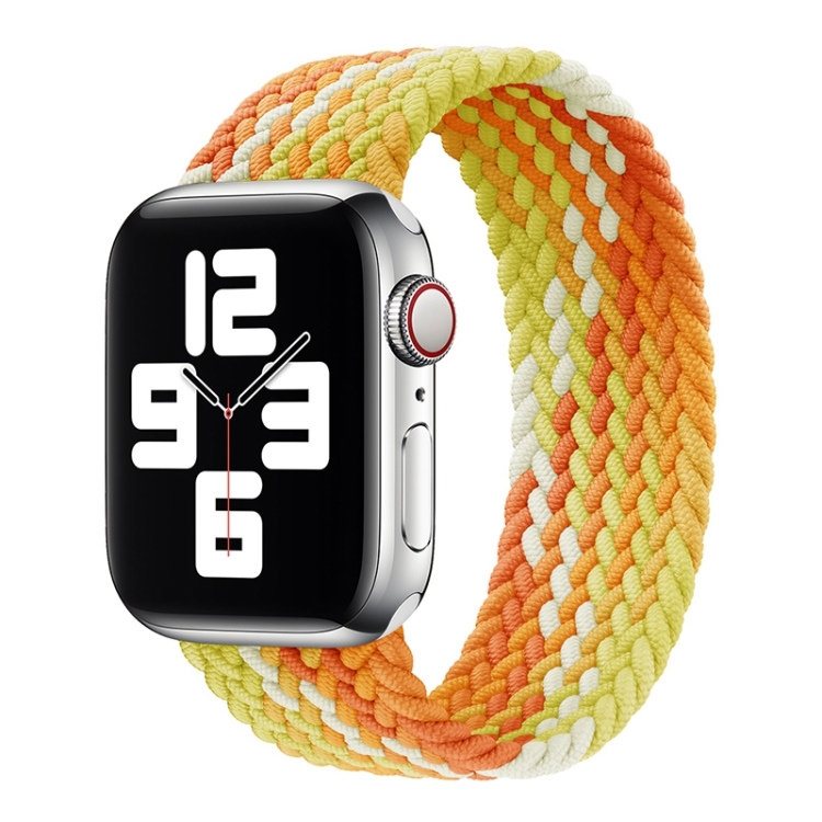 

Single Loop Weaving Nylon Replacement Watchband, Size: L 165mm For Apple Watch Series 7 45mm / 6 & SE & 5 & 4 44mm / 3 & 2 & 1 42mm(Fragrant Orange)