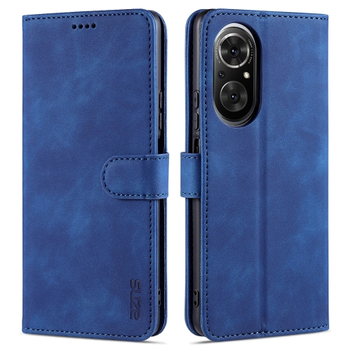 

For Honor 50 SE AZNS Skin Feel Calf Texture Horizontal Flip Leather Case with Card Slots & Holder & Wallet(Blue)